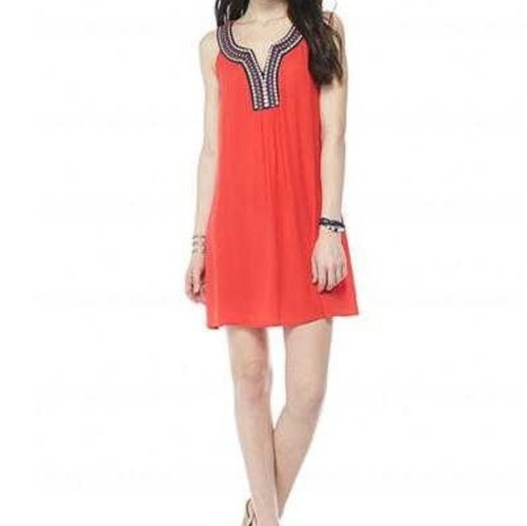 As U Wish Dresses & Skirts - 3/$25 As U Wish Red Embroidered Dress Sz XL
